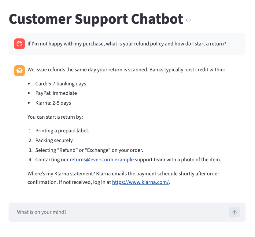 RAG Chatbot preview